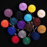 Free Shipping 17 Colors Flower Lapel Pin Handmade Boutonniere Brooch Pin
