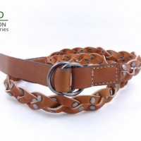 Fashion Rivet Braid Basic Genuine Top Leather Belt Lky1091