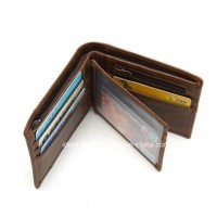 Fashion Genuine Leather Travel Man Credit Card Holder Pocket Coin Purse Money Clip Wallet Wholesale