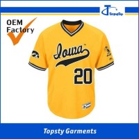 High Quality Custom Printed Male Cotton Sublimation Pullover Baseball Jersey