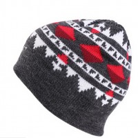 Hot Sale Good Quality Colorful Pattern Gary Knitted Beanie Hat