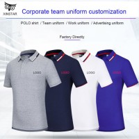 High Quality Wholesale Mens Turn-Down Collar Casual Printing Logo Polo T Shirt