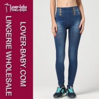 Fashion Jeans Look Leggings 2016 Seamless Women Leggings L97038
