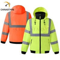 High Visibility Mens Class 3 Safety Clothing Reflective Jacket with Reflective Tape
