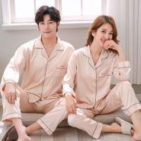 Imitation Silk His-and-Hers Pajamas Comfortable Sleepwear