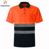 Traffic Safety Polo Shirt Hi Vis Safety Reflective Short Sleeve Polo T Shirt/Sweatshirt