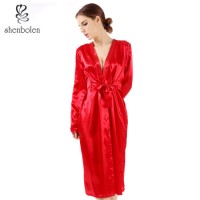 Shenbolen Top Sale Ladies Sexy and Confortable Satin Slip Sleepwear Dress Suit