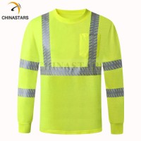 Wholesale High Quality Reflective Safety Shirts Safety Work Sports Man T Shirts with Segmented Refle