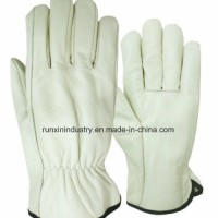 Natural Color Cow Leather Driver Gloves
