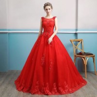 Manufacturer Wholesale Lady Red Bridal Dress Wedding Dress