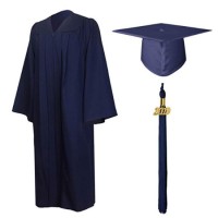 Academic Graduation Cap Gown with V Neck Stole