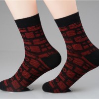 Jacquard Knitted Fashion Crew Socks