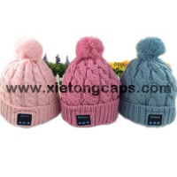 fashion Bluetooth Hat with Headphone  Cute Knitted Bluetooth Music Hats