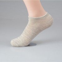 Slub Yarn Solid Color Socks