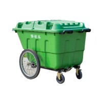 400L Large Recycling Outdoor Plastic Waste Bin with Wheels