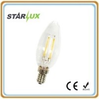 LED Light Filament Bulb C35 2W Candle Lamp E14 3000K/4100K/6500K