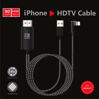 2m 90 Degree Lightning to HDMI Cable 1080P HDTV Adapter for iPhone X
