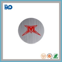 Attractive Aluminum Alloy Plate Custom Logo Brushed and Painted Adhesive Label Sticker