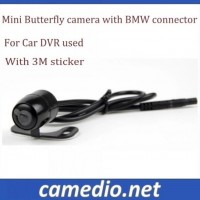 18.5mm High Resolution 480TV Lines Butterfly Mini Security Car DVR Camera with BMW Connector
