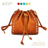 2020 New Style Ladies Casual PU Bucket Lady Bag Shopping Bag Contract Color Handbag Women Crossbody