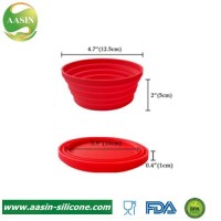 Eco-Friendly Kitchen Tableware 100% Food Grade Collapsible Silicone Bowl