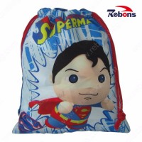 New Factory Price Drawstring Superman Backpacks School Bags for Teenagers