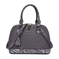 Luxury Fashion Retro 100% Genuine Leather Women Shell Bag Brand Design Crocodile Pattern Cow Leather