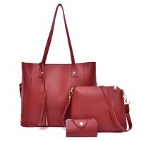 Lady Handbag Sets Weave Designer Shoulder Bags Fashion 3 Pieces Set PU Leather Eight Colors Bags Wom
