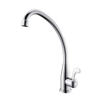 Luolin Kitchen Faucet Tap Arc Cold Kitchen Sink Faucet Bowl Wash Tap Brass Water Tap  Chrome 604