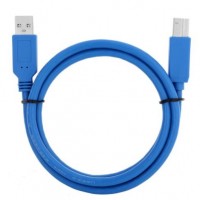 USB3.0 Am-Bm  3.0 Male Round Blue Cable