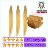 Wholesale Price 18 Inch 613# Color Blond Straight Hair New Style Hand Insert Tape Strip Hair Extensi