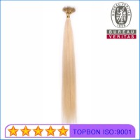Pre-Bonded Cuticles Aligned Unprocessed Special I Tip Remy Human Virgin Hair Extension with Iron Rin