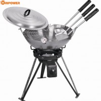 Gas Burner with Adjustable and Removable Legs