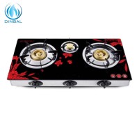 Glass Top Three Burners Gas Cooker (DS-GSG301)