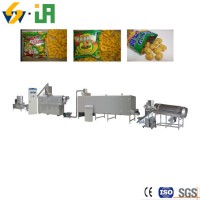 Puffed Corn Snack Extruder Extruded Rice Puff Food Corn Ring Extrusion Making Machine Production Lin