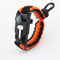 Survival Gear Multi-Functional Camping Paracord Compass Adjustable Whistle 5 In1 Compass Paracord Br