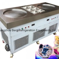 High Quality Double Pan Fry Ice Cream Machine for Sale