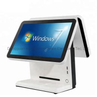 All in One Retail Dual 15.6 Inch LED Touch Screen POS System Till