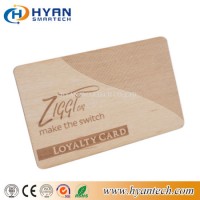 Customized RFID Wood Card with Magnetic Stripe/Signature Stripe for Loyalty Management/Shopping/Disc