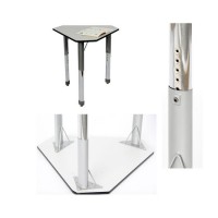 School High Adjustable Metal Oval Pipe Table Leg