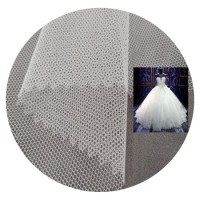 100% Nylon Transparent Net Mesh Soft White Wedding Gown Dress Veil Illusion Tulle Fabric