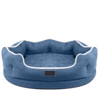 Good Quality 100% Cotton Fabric Breathable Pet Sleeping Bed Sofa Bed with Removable Mattress for Dog