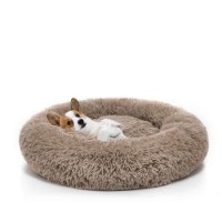 Hotsale Anti-Slip Soft Warm Round Faux Fur Dog Bed Luxury Pet Bed for Small Dogs with Soft Mattress