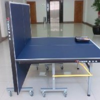Outdoor Table Tennis Double-Folding Mobile Table