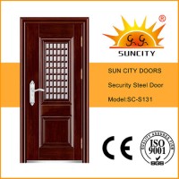 Best Price Steel Door in Door with Grill Design (SC-S031)