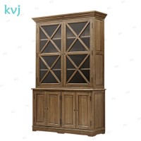 Kvj-7329 Vintage Reclaimed Solid Wood Standing Storage Cabinet