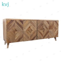 Kvj-7300 Rustic Vintage Solid Wood Storage Recycled Fir Cabinet
