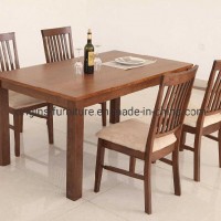 Cheap Wood Table and Chair in Brown Color