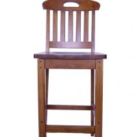 Bar Chair Solid Oak Wood with Old Effect 48''h