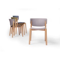 Popular Restaurant Wooden Base Stackable Guest Chair